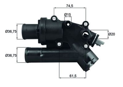 Thermostat, coolant MAHLE TH 46 83