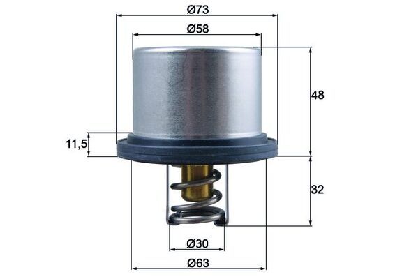 MAHLE THD 5 75 Thermostat, coolant