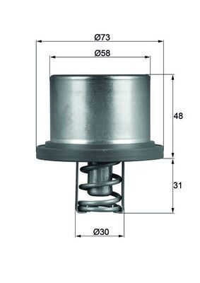 Thermostat, coolant MAHLE THD 2 89