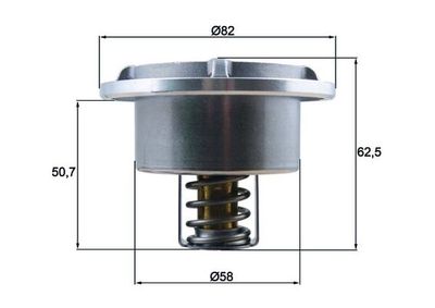 Thermostat, coolant MAHLE THD 6 75