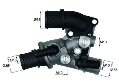 Thermostat, coolant MAHLE TI 120 80D