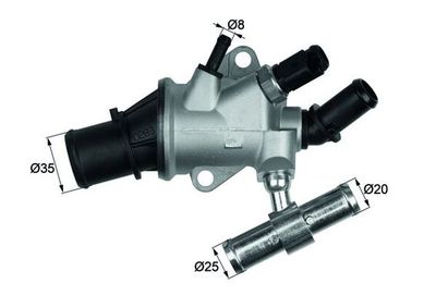 Thermostat, coolant MAHLE TI 157 88