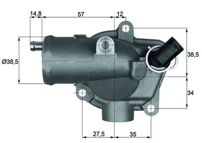 Thermostat, coolant MAHLE TI 28 92
