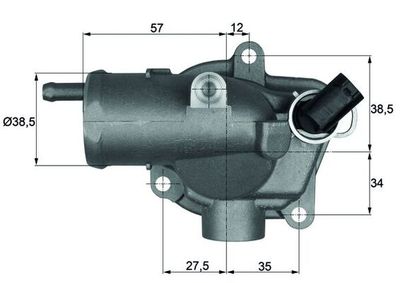 Thermostat, coolant MAHLE TI 30 92