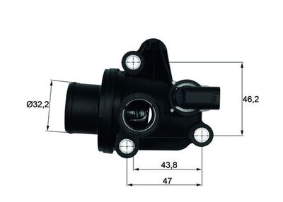 Thermostat, coolant MAHLE TI 12 87