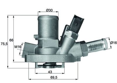 Thermostat, coolant MAHLE TI 147 80