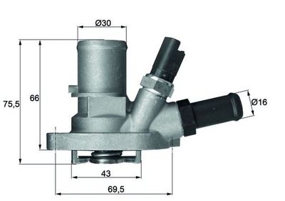 Thermostat, coolant MAHLE TI 149 88