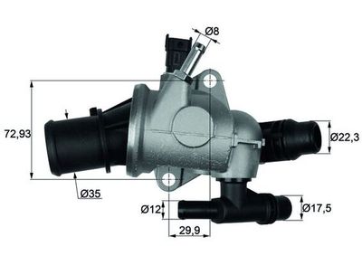 Thermostat, coolant MAHLE TI 152 88