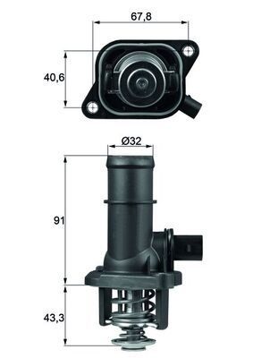 Thermostat, coolant MAHLE TI 16 105
