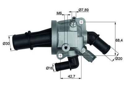 Thermostat, coolant MAHLE TI 164 88