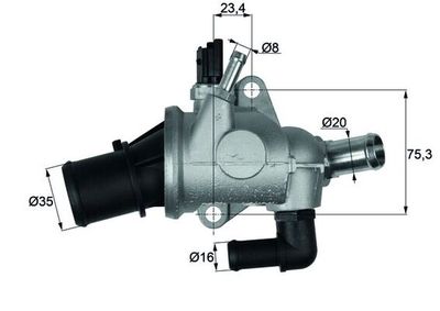 Thermostat, coolant MAHLE TI 174 88
