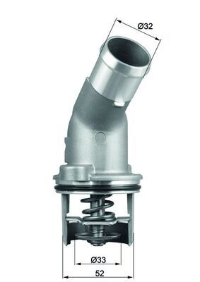 Thermostat, coolant MAHLE TI 205 92D