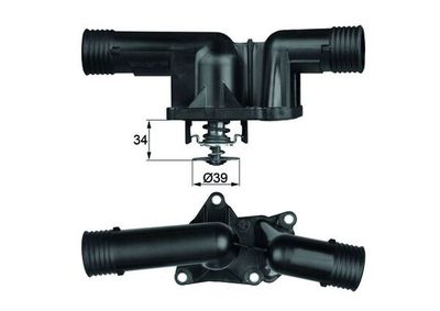 Thermostat, coolant MAHLE TI 24 95
