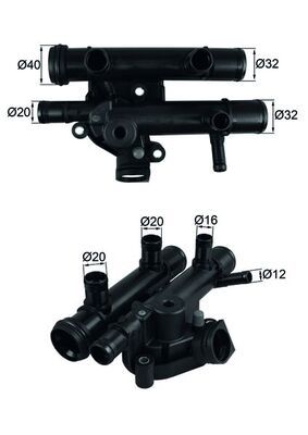 Thermostat, coolant MAHLE TI 259 83D