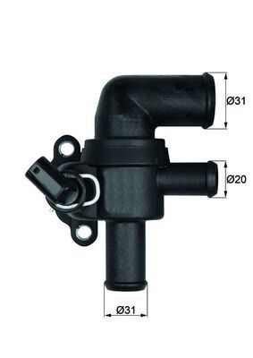 Thermostat, coolant MAHLE TI 53 90