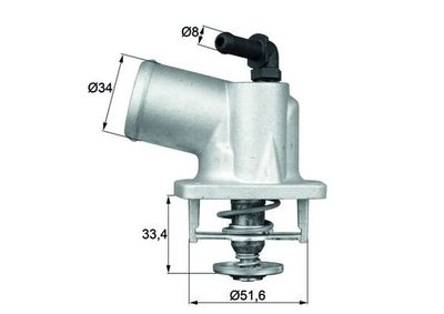 Thermostat, coolant MAHLE TI 54 92D