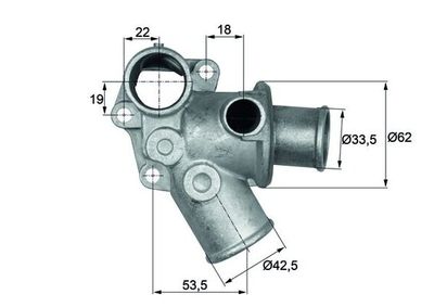 Thermostat, coolant MAHLE TI 73 80D
