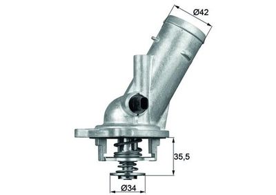 Thermostat, coolant MAHLE TM 10 87