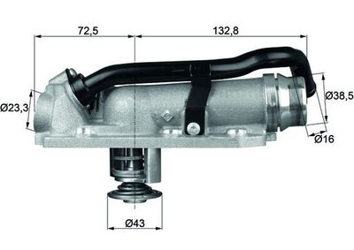 Thermostat, coolant MAHLE TM 8 105