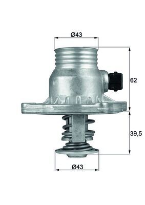 Thermostat, coolant MAHLE TM 11 105