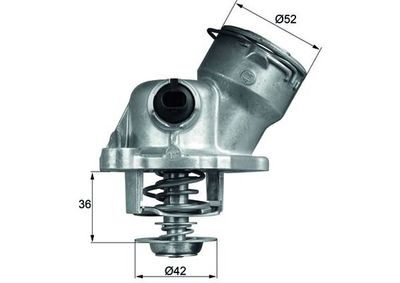Thermostat, coolant MAHLE TM 29 100D