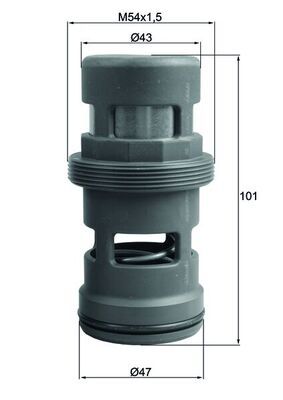 Thermostat, oil cooling MAHLE TO 18 110