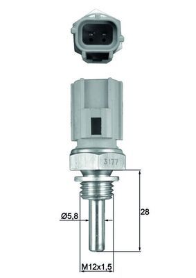 Sensor, coolant temperature MAHLE TSE 27