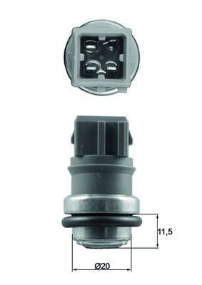 Sensor, coolant temperature MAHLE TSE 31