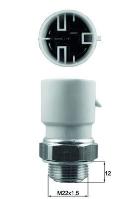 Temperature Switch, radiator fan MAHLE TSW 61