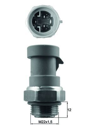 MAHLE TSW 66 Temperature Switch, radiator fan