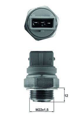 Temperature Switch, radiator fan MAHLE TSW 68