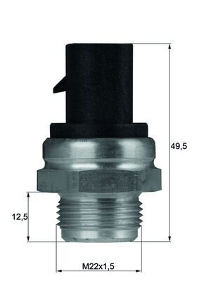 Temperature Switch, radiator fan MAHLE TSW 13D