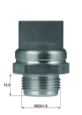 Temperature Switch, radiator fan MAHLE TSW 9D