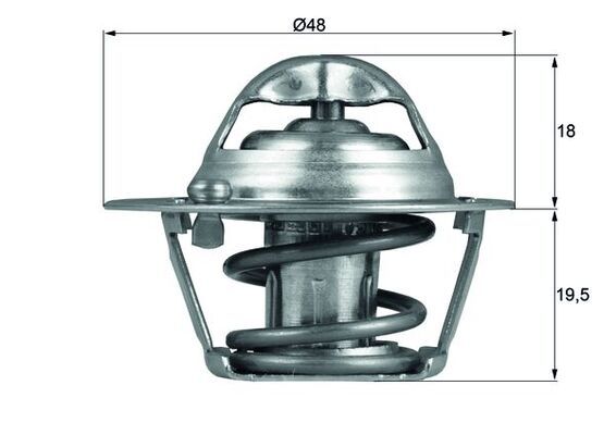 MAHLE TX 121 74D Thermostat, coolant