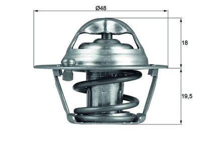 Thermostat, coolant MAHLE TX 121 74D