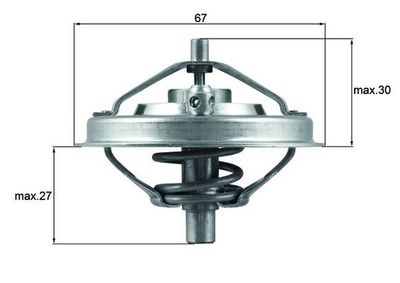 Thermostat, coolant MAHLE TX 125 80