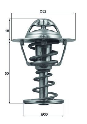 MAHLE TX 126 82D Thermostat, coolant
