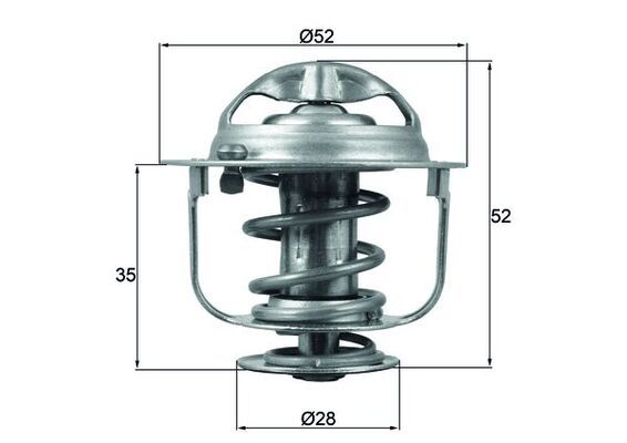 MAHLE TX 165 88D Thermostat, coolant
