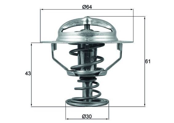 MAHLE TX 178 78D Thermostat, coolant