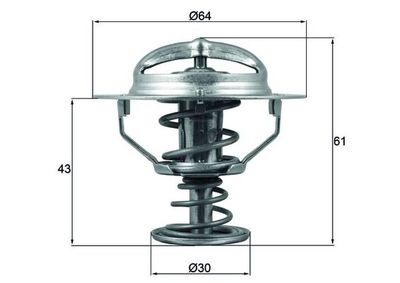Thermostat, coolant MAHLE TX 178 78D