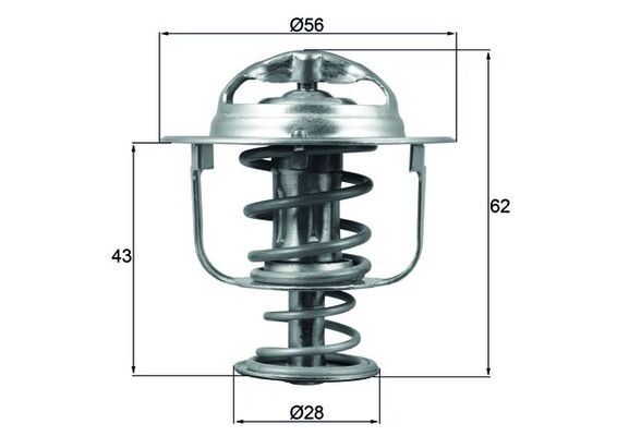 MAHLE TX 197 71D Thermostat, coolant