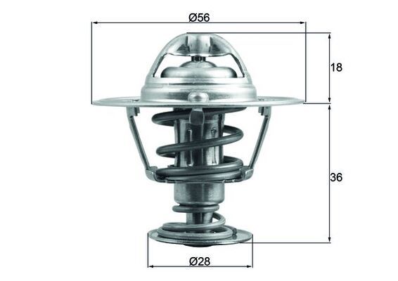 MAHLE TX 199 88D Thermostat, coolant