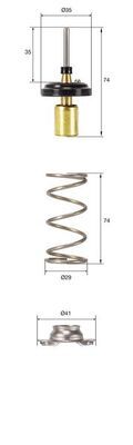 MAHLE TX 257 82D Thermostat, coolant