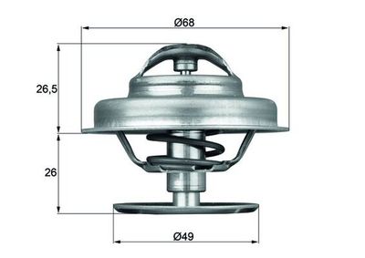Thermostat, coolant MAHLE TX 62 89