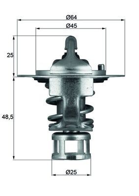 Thermostat, coolant MAHLE TX 65 82