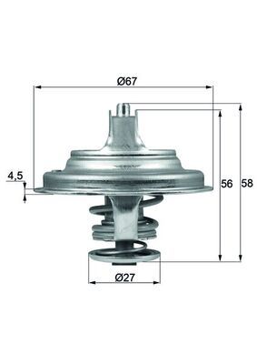 Thermostat, coolant MAHLE TX 97 79D