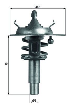 MAHLE TX 106 90D Thermostat, coolant