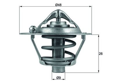 Thermostat, coolant MAHLE TX 108 82D