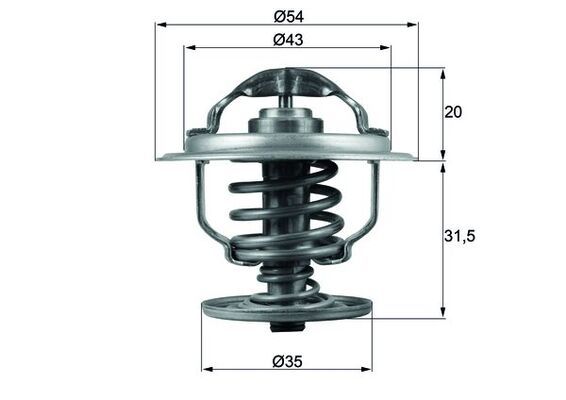 MAHLE TX 109 87D Thermostat, coolant