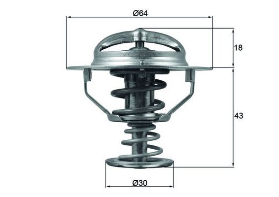 MAHLE TX 114 82D Thermostat, coolant